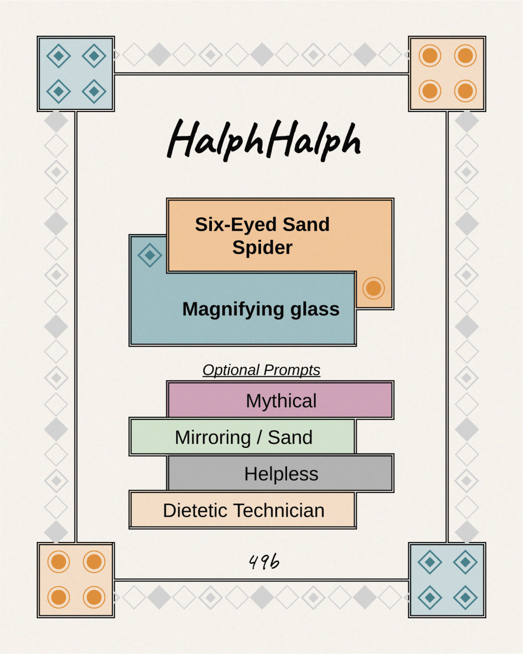Prompt:Six-Eyed Sand Spider Magnifying&nbsp;glass